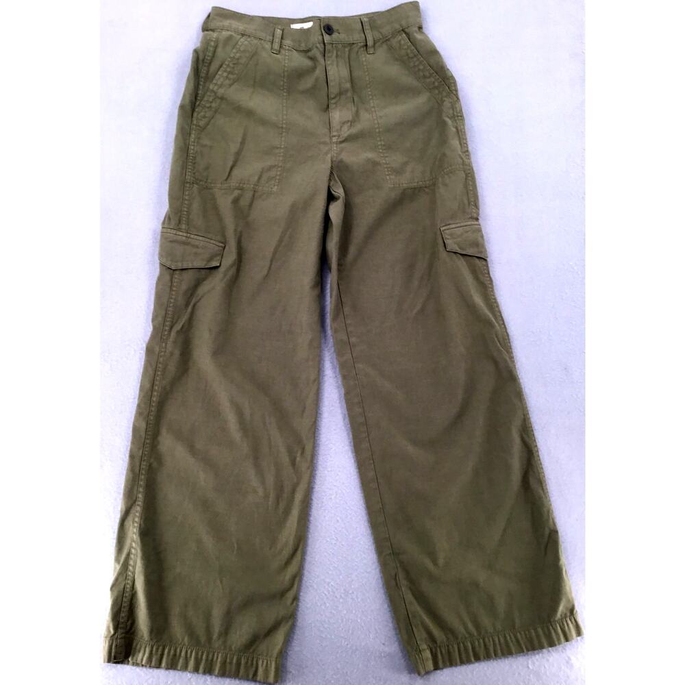 Madewell Olive Wide Leg Cargo Utility Pants Size 27